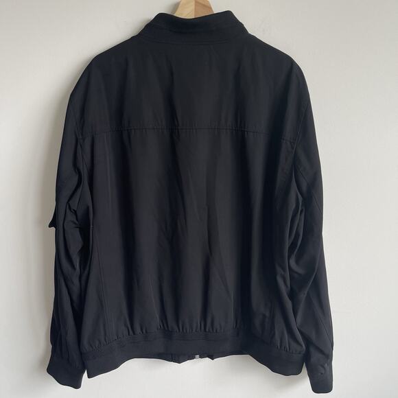 Calvin Klein Black Bomber Jacket Men’s Size XL Full Zip Utility Pockets - Picture 8 of 14
